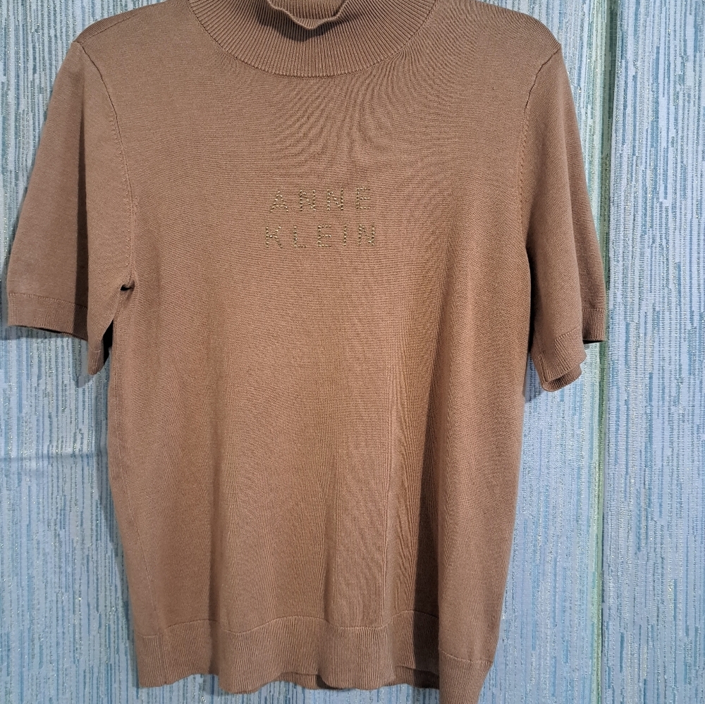 Anne Klein Women's Brown Turtleneck Top